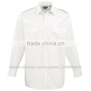 premier mens short sleeve white airline shirts airline pilot shirts