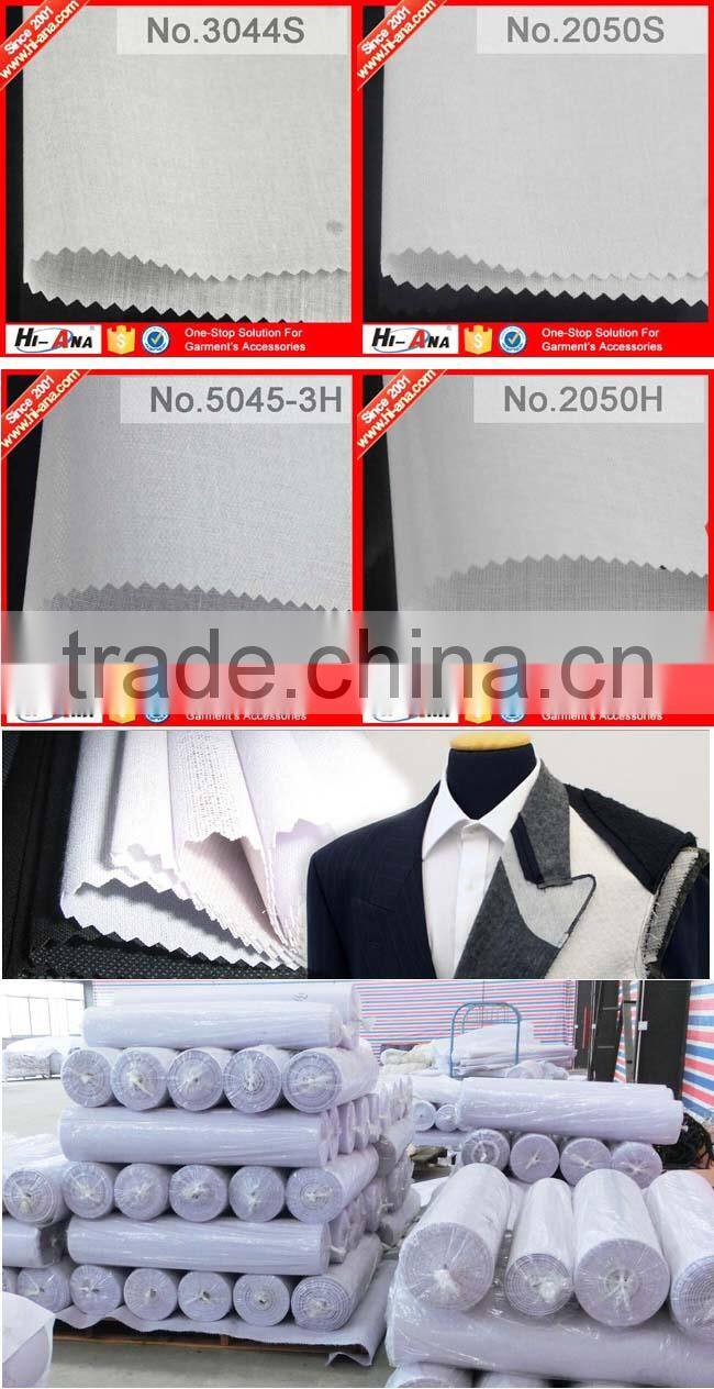 Fusible interlining fabric stock lot,woven interlining fabric for clothing,tc fabric wholesale
