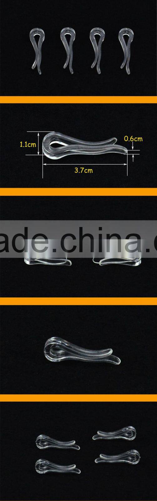 High Quality Without Teeth Shirt Packing Transparent Plastic Clips
