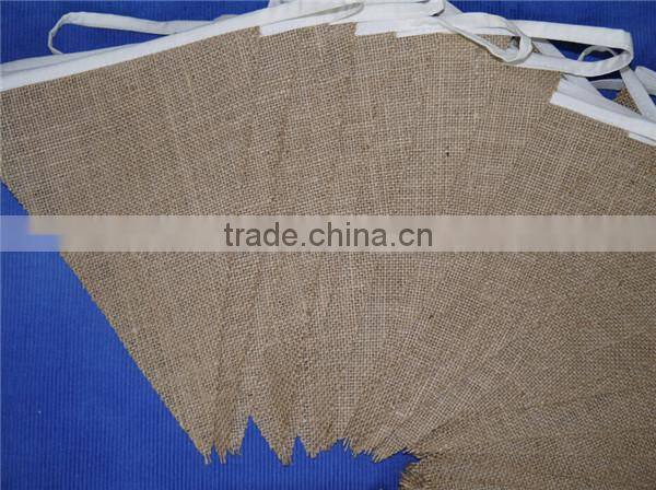 10ft Hessian Burlap Fabric Bunting ,Barn Wedding Party Shabby Rustic Vintage Chic Bunting