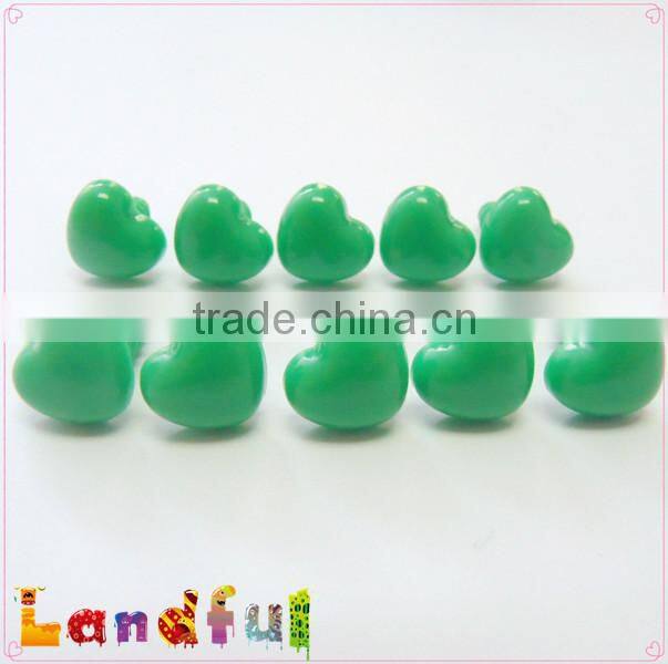 12mm Green Plastic Heart Nose Safety Animal Nose Crochet Doll Nose