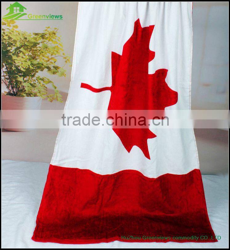 Custom Print Beach Towel 100% Cotton Printed Towe national flag printing beach towels flag beach towel