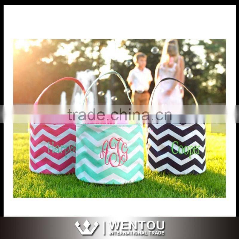 Wholesale Fashionable Monogrammed Chevron Bucket
