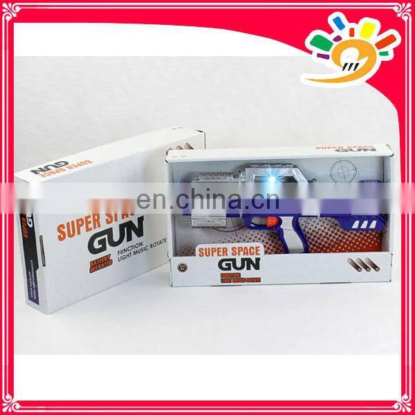 New design B/O plastic space toys gun with music and light