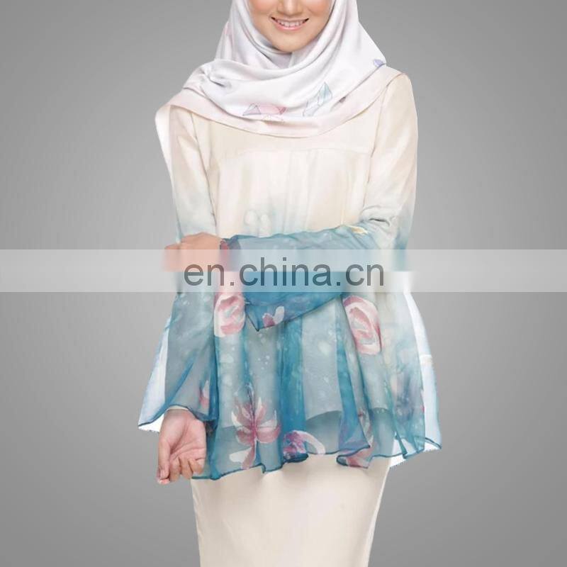 Fashion muslim baju kurung islamic women clothing in malaysia printing baju melayu