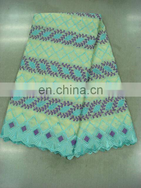 swiss embroidery cotton lace(A-41-7)