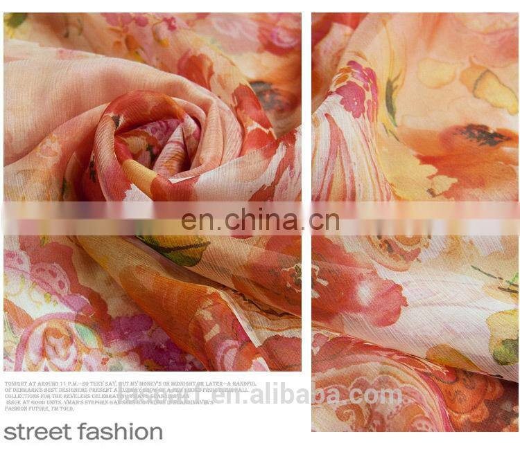 2015fashion style newest high quality silk crepe georgette digital printing pareo(SP860L)
