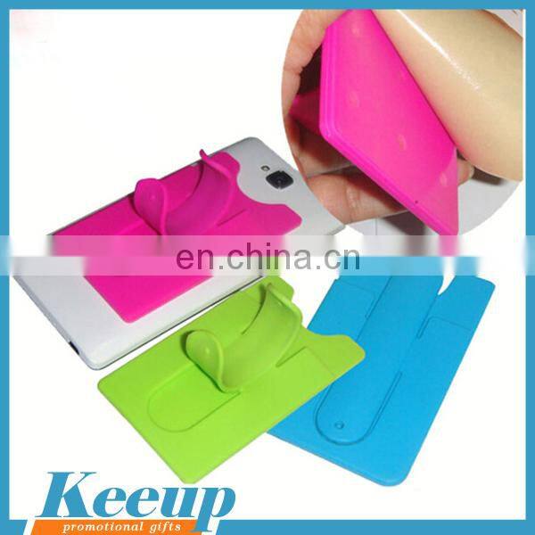 New Design 3M Adhesive Silicone Smart Card Pocket With Stand