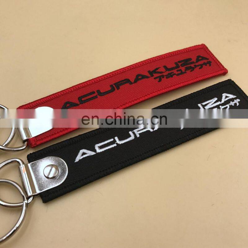 customized tag flights ribbon car woven key tag