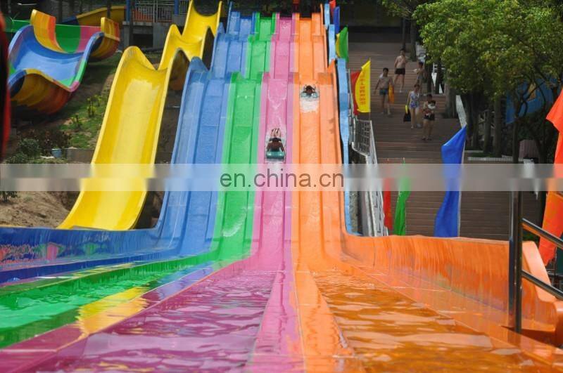 Water Park Spray Rainbow Wave Slide Used Fiberglass Water Slide For Sale