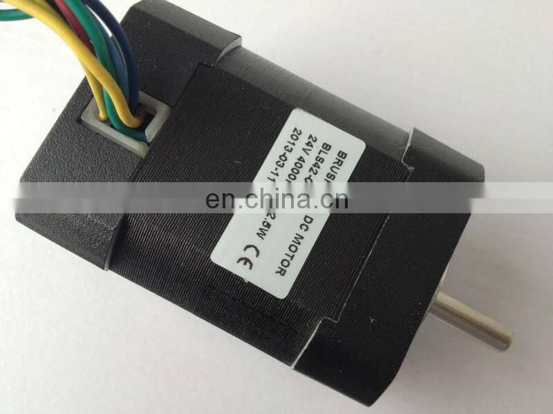 42BLS02 brushless dc motor rated 24v 4000rpm 0.125Nm 50w