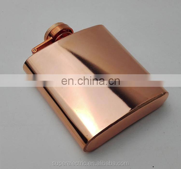 High Quality Rose Golden Alcohol Mini Wine Decanter, Portable Wine Pot, Metal Stainless Steel Hip Flask With Custom Logo