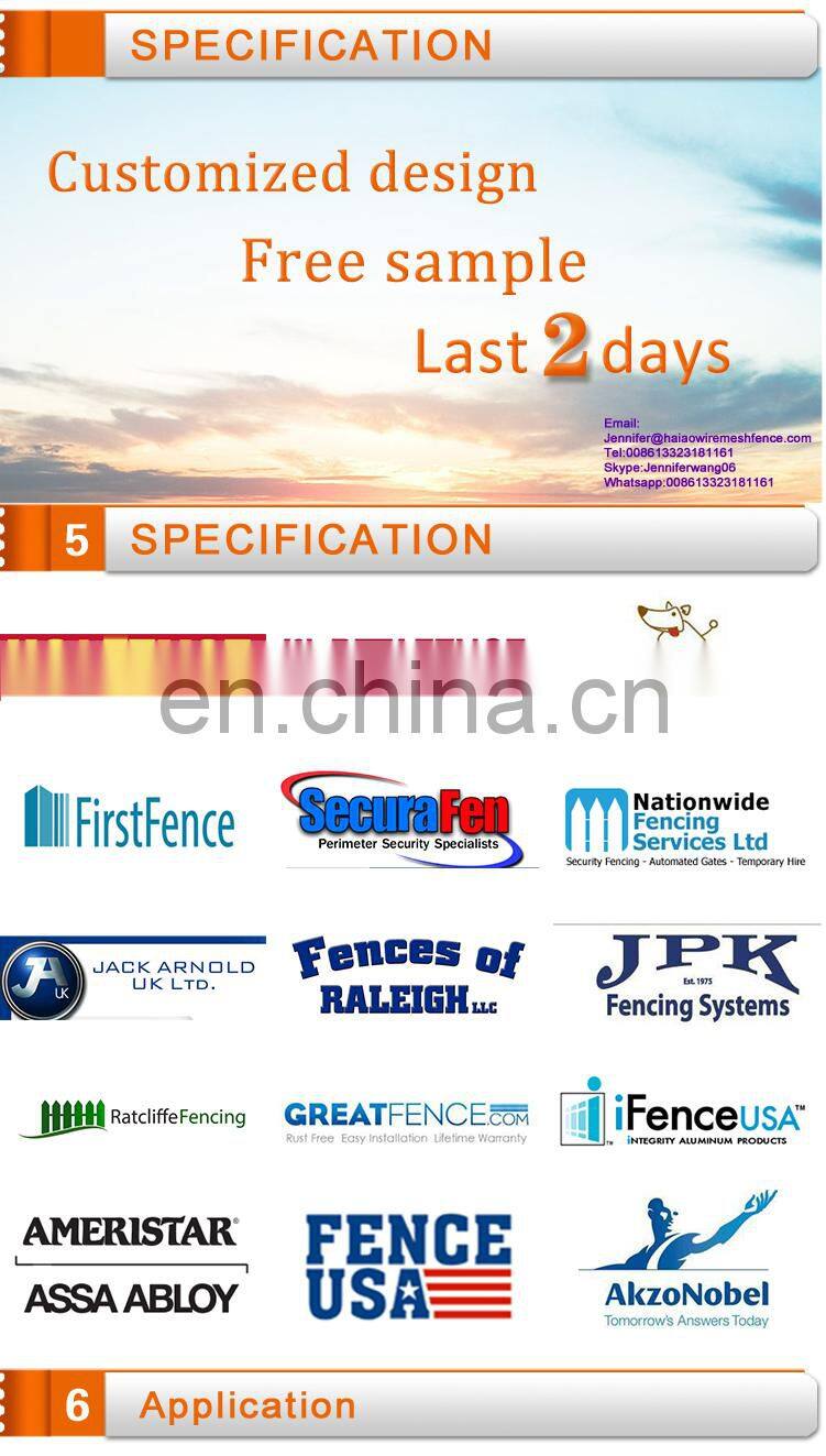 Free samples hot sales Haiao china curvy welded mesh fence / workshop isolation fence