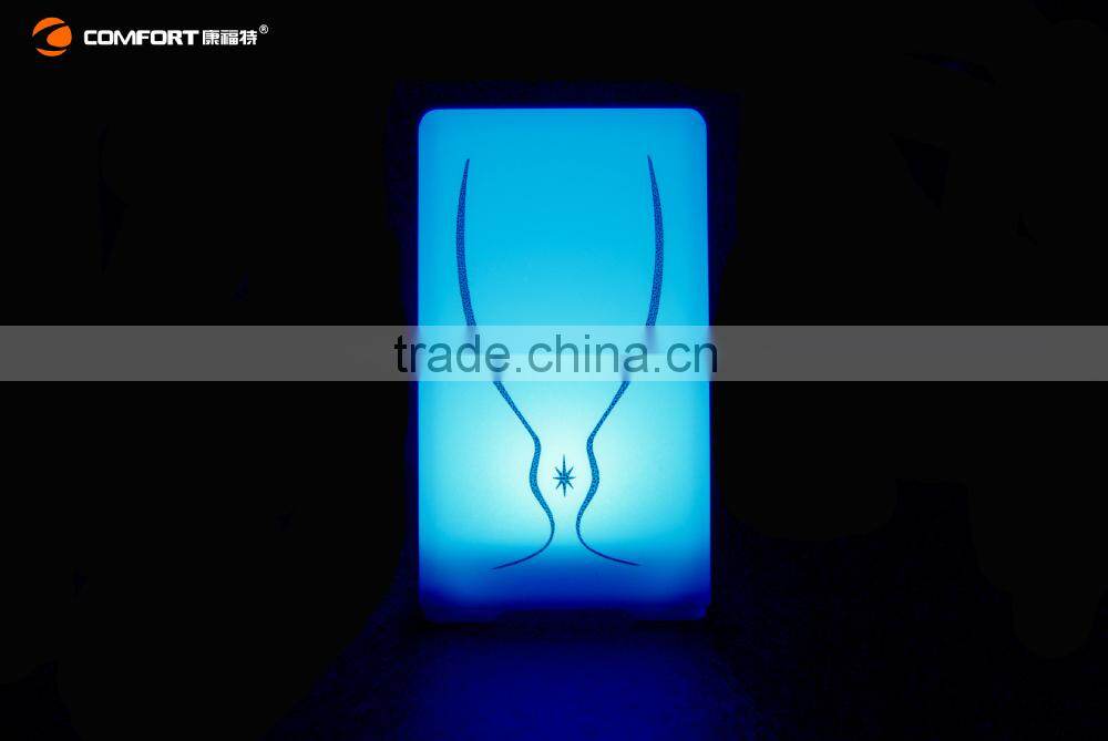 recharging colorful battery operated square led table lamp for bar