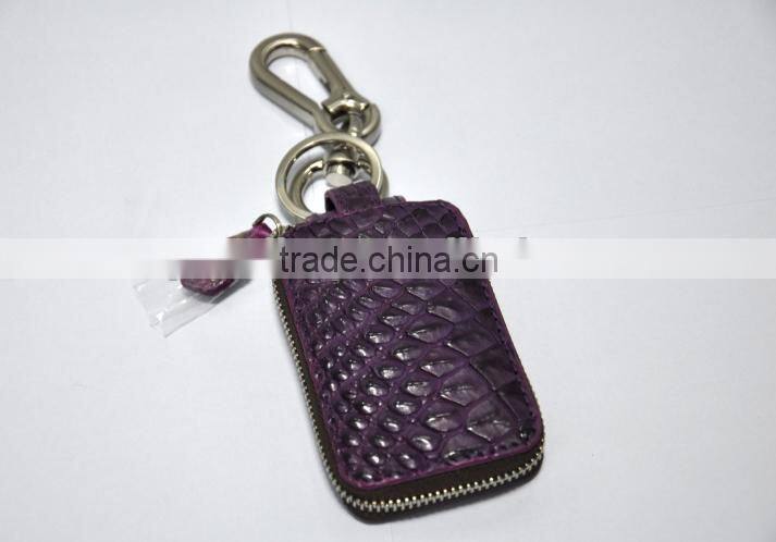 Guangzhou High Quality Luxury Crocodile Leather Car Key Case Key Holder for Men Genuine Leather Key Case