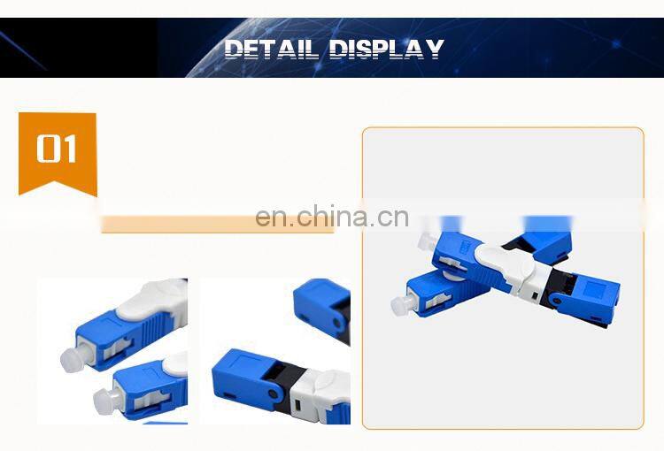 2022 Hot Sell Ftth Fiber Optic Sc upc Optical Quick fast Connector for Fiber Optic Equipment network