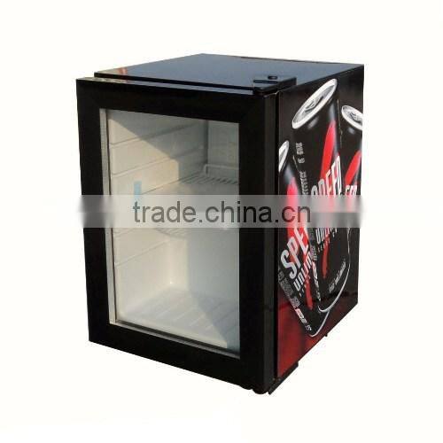 52L Mini refrigerator glass door display fridge showcase