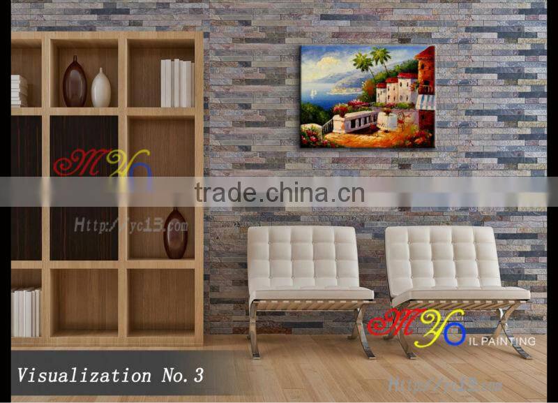 waterproof material mediterranean oil painting