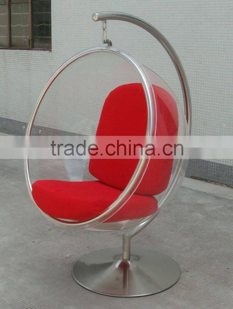 rocking transparent acrylic chair with stand