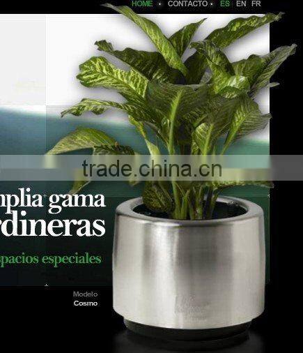 2016 New Modern Stainless Steel garden Flowerpot Special Artcrafts Indoor/Outdoor