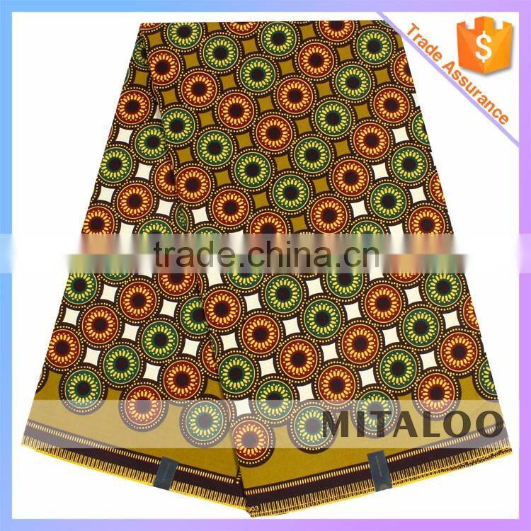 Mitaloo Real Wax Printed Fabric Nigeria Fabric For Men Women MH3010