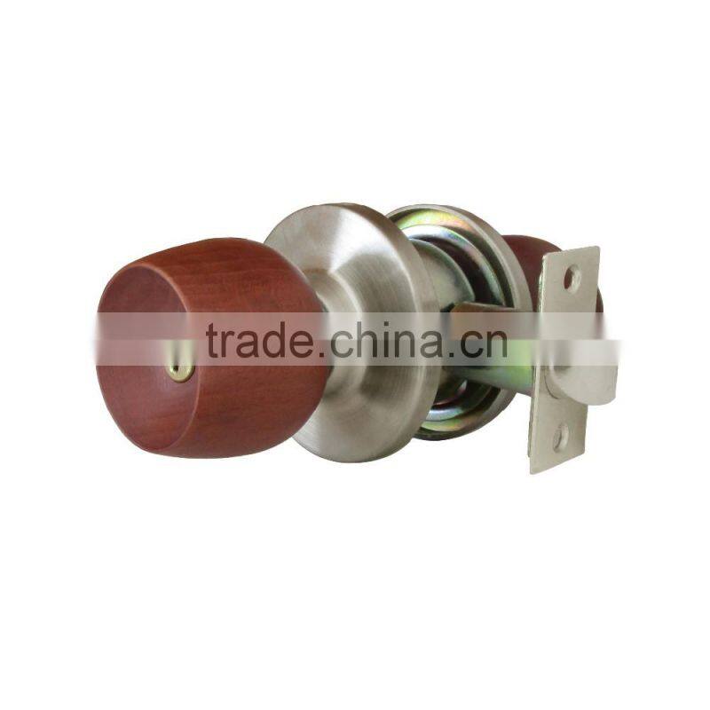 Cylindrical wooden knob lock 5831ET-SB