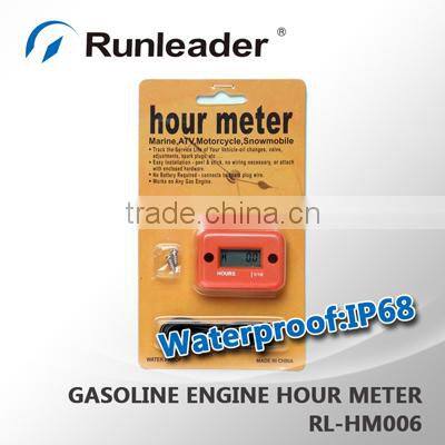 Digital Inductive Waterproof Gasoline Engine Hour Meter Running Hours Meter For Motorcycle,Marine,Jet Ski,Boat