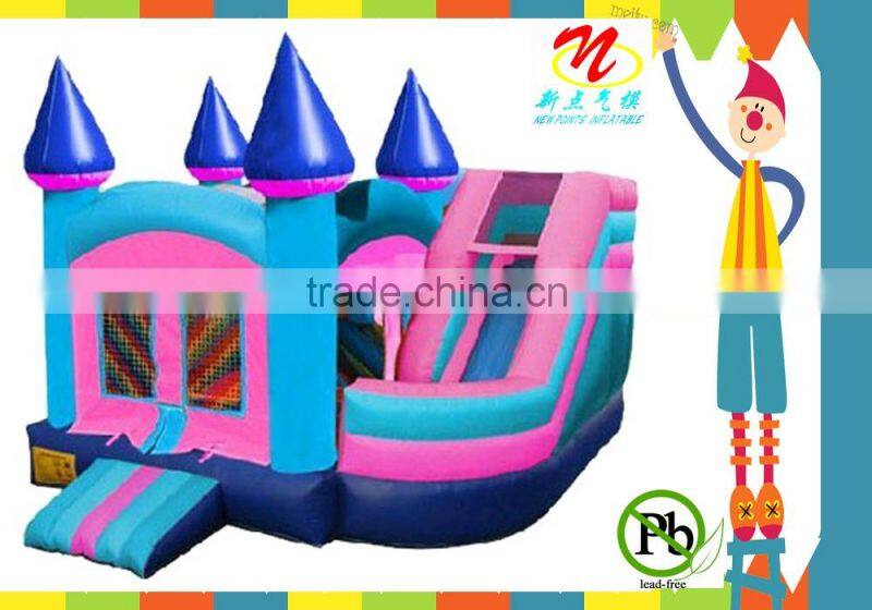 Inflatable combo big inflatable bouncer with inflatable slide for kids