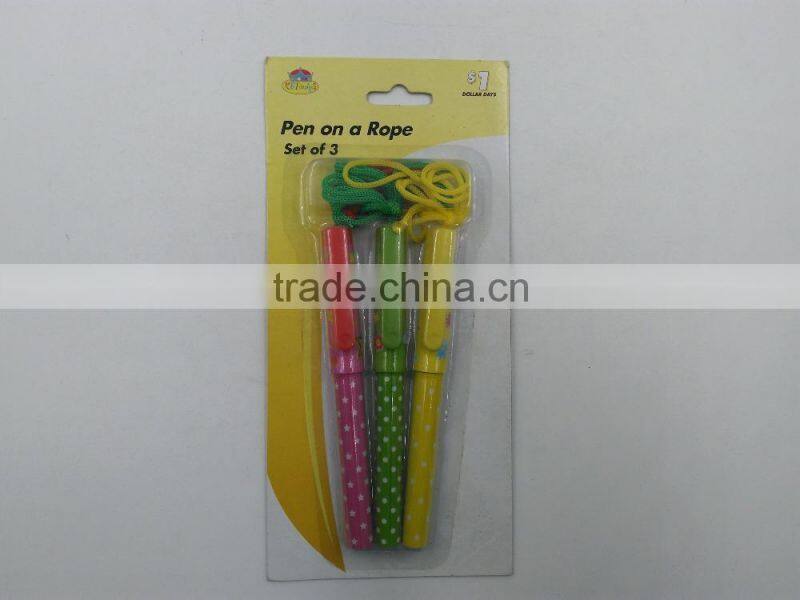 promotional ball pen plastic ballpen with a rope