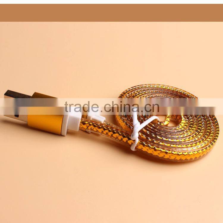 lighting micro usb cable, 1m Colorful 2in1 Usb Data Cable for iphone, for android phone