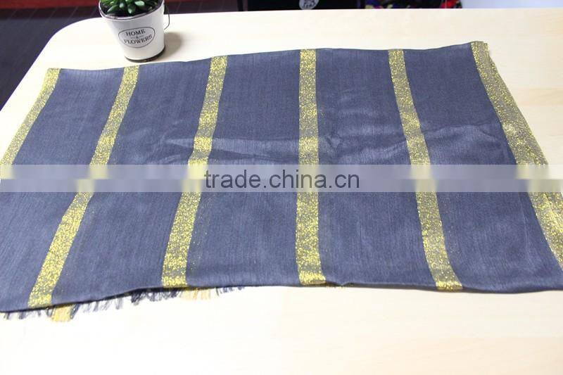 Fashionable cotton gold thread square scarf cotton long scarf twill scarf