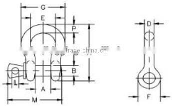 US Forged screw pin d shackle made in china