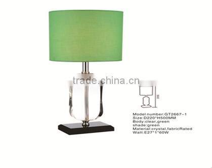 cheap price black stainless steel base crystal table lamp for home and hotel