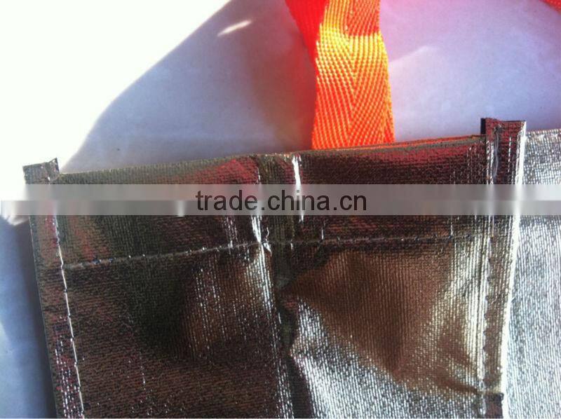 metallic shopping bag