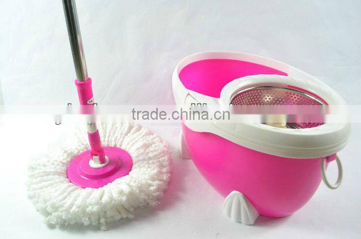 cheap plastic cleaning floor mop with steel basket QMK-505
