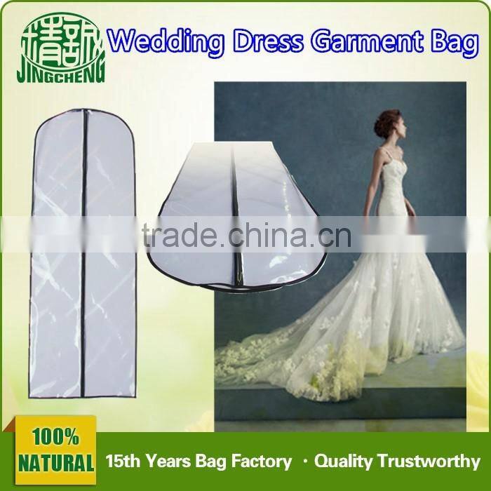 Clear PVC Material Garment Bag Cover/ Wedding Dress Garment Bag Cover