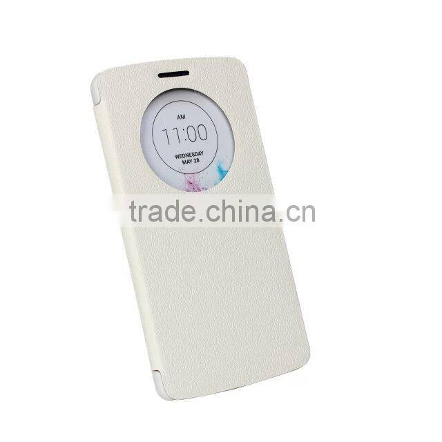 Window View Slim Flip Leather Case Cover for LG G3 D855