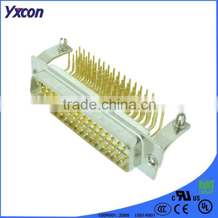 Gold plated 3 U'' DR male 50 pin with high current DB connector