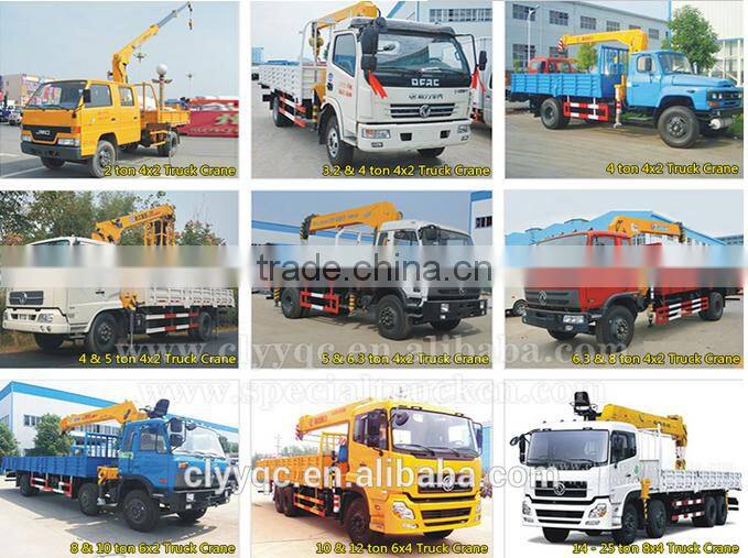 Dongfeng Brand Double Cabin 2 Ton Telescopic Boom Mounted Truck Crane