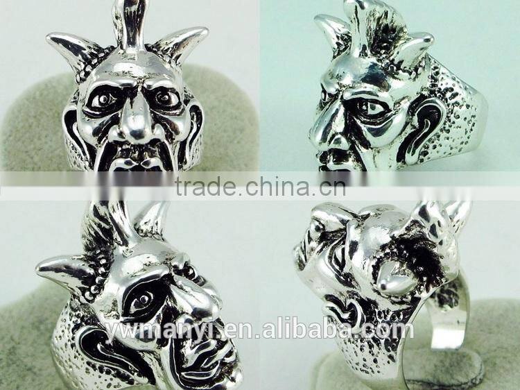 Hot selling fashion jewelry manufacturer china direct skull ring men R20