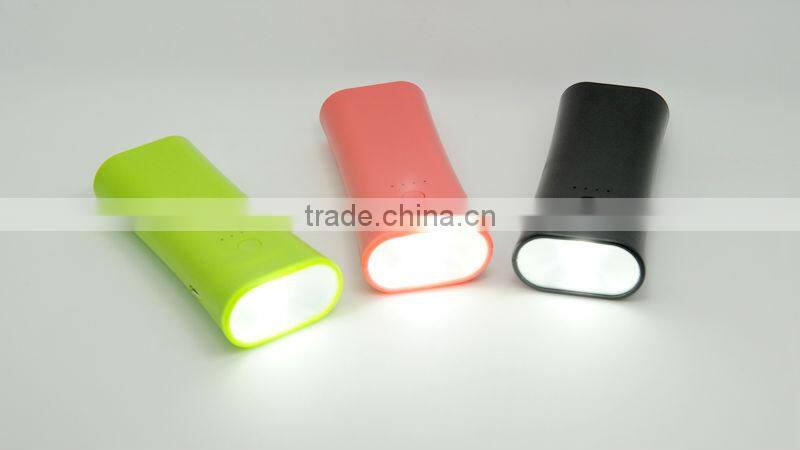 X200 led light Portable External Battery Charger 5200 mAh Power Bank new products in the market 2015 private model power bank