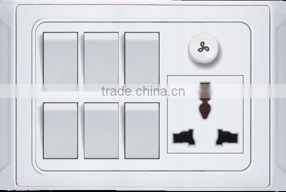 Six Gang With Dimmer Light Switch