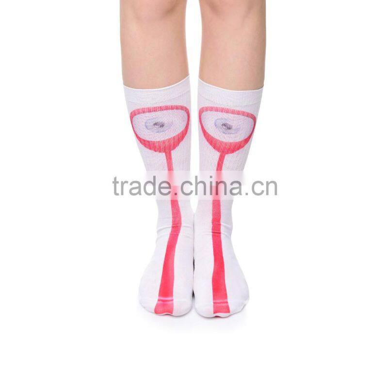 factory hot sale 3d digital full print colorful wholesale custom print socks