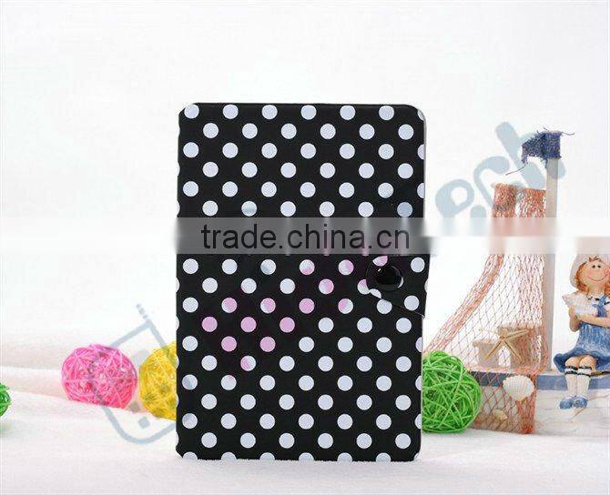 Color Dot Wallet Leather Case for iPad Mini with Buckle,For iPad Mini Dot Book Style Wallet Leather Case,With Card Slot & Buckle