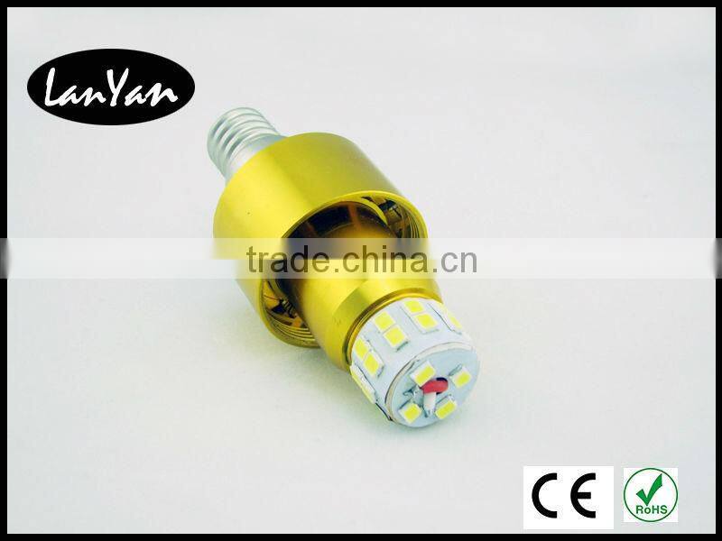 4W e12 tail shape led candle light with CE ROHS GS SA