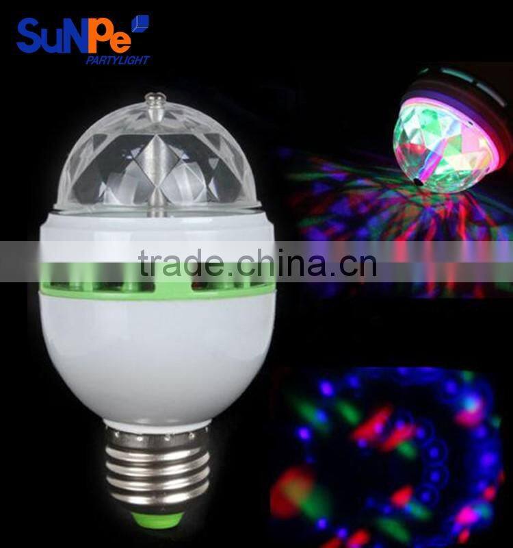 Hot Sale Crystal Magic Ball Rotating Diso Led Party Decoration Lights Bulb