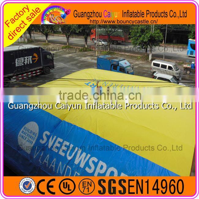Jumping stunts big air bag, inflatable jumping air bed for sale