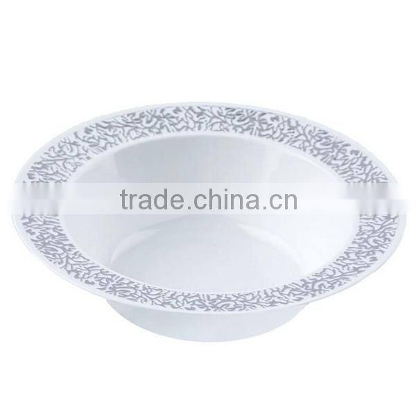 Disposable Plastic Silver/ Gold Coated Bowl