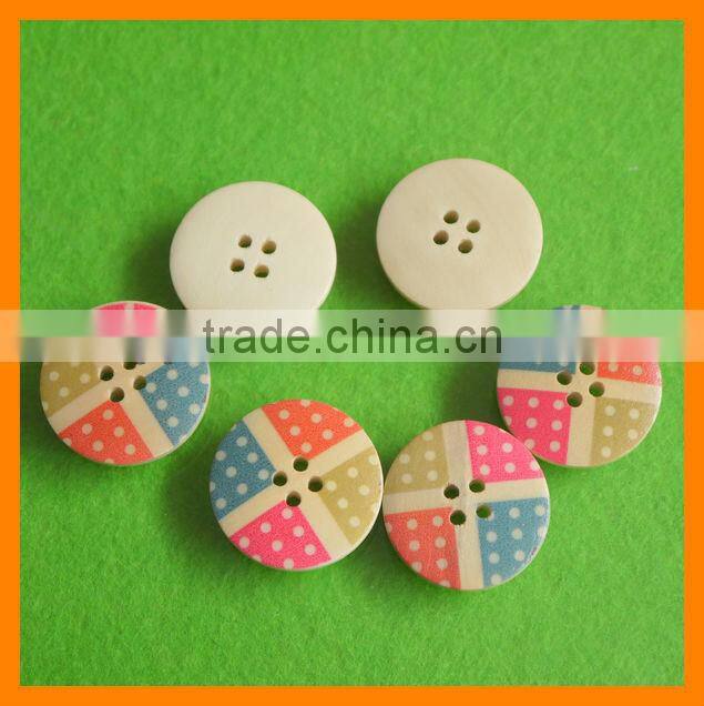 New Design Hot Sale Round Wood Button