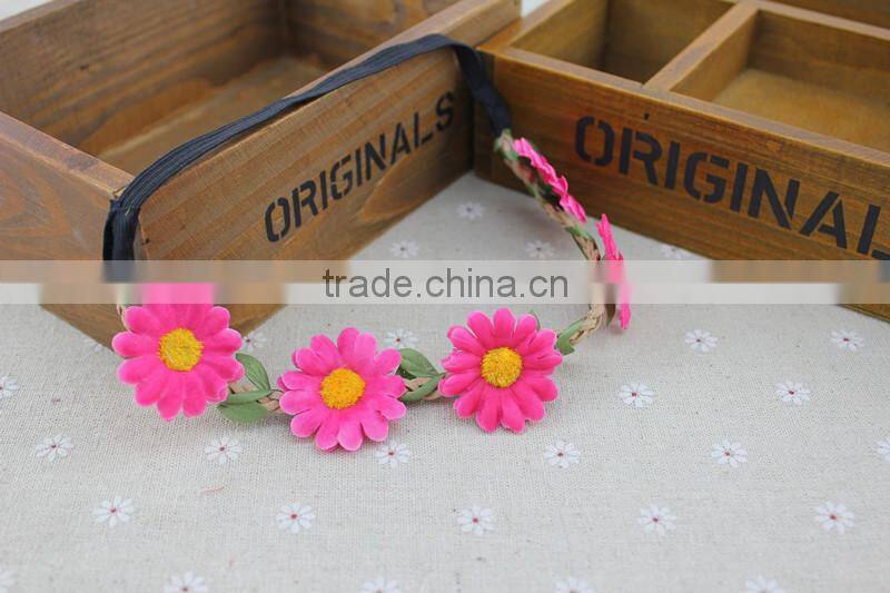 New fashion charming colorful flowers hairwrap Tokyo street style hairband